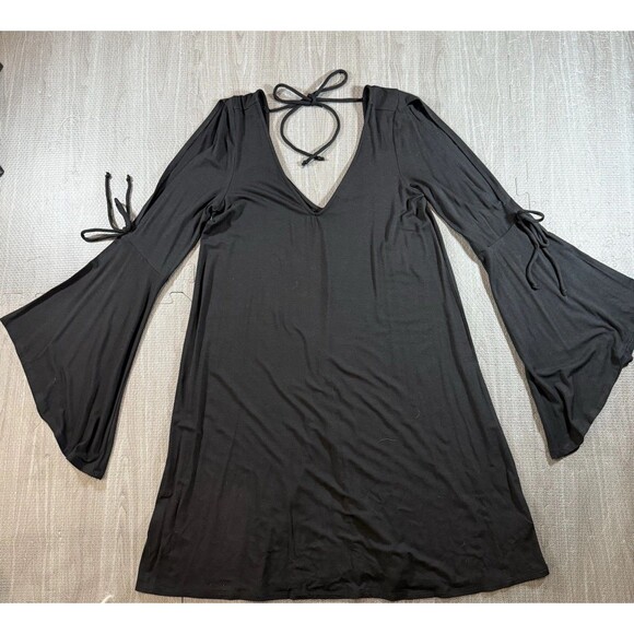 American Eagle Cold Shoulder Bell Sleeve Dress Size Small - Picture 1 of 4